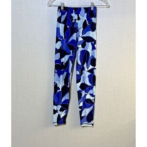 OFFLINE by Aerie Real Me Leggings Womens Small‎ Blue Floral High Rise 7/8 Length